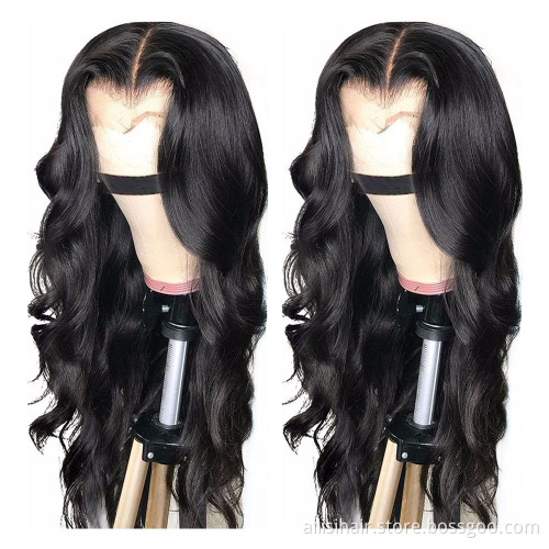 Factory Price 180% Full Thick Dropshipping Wholesale Transparent Pre Pluck Braided HD Lace Front Cambodian Wig Human Hair